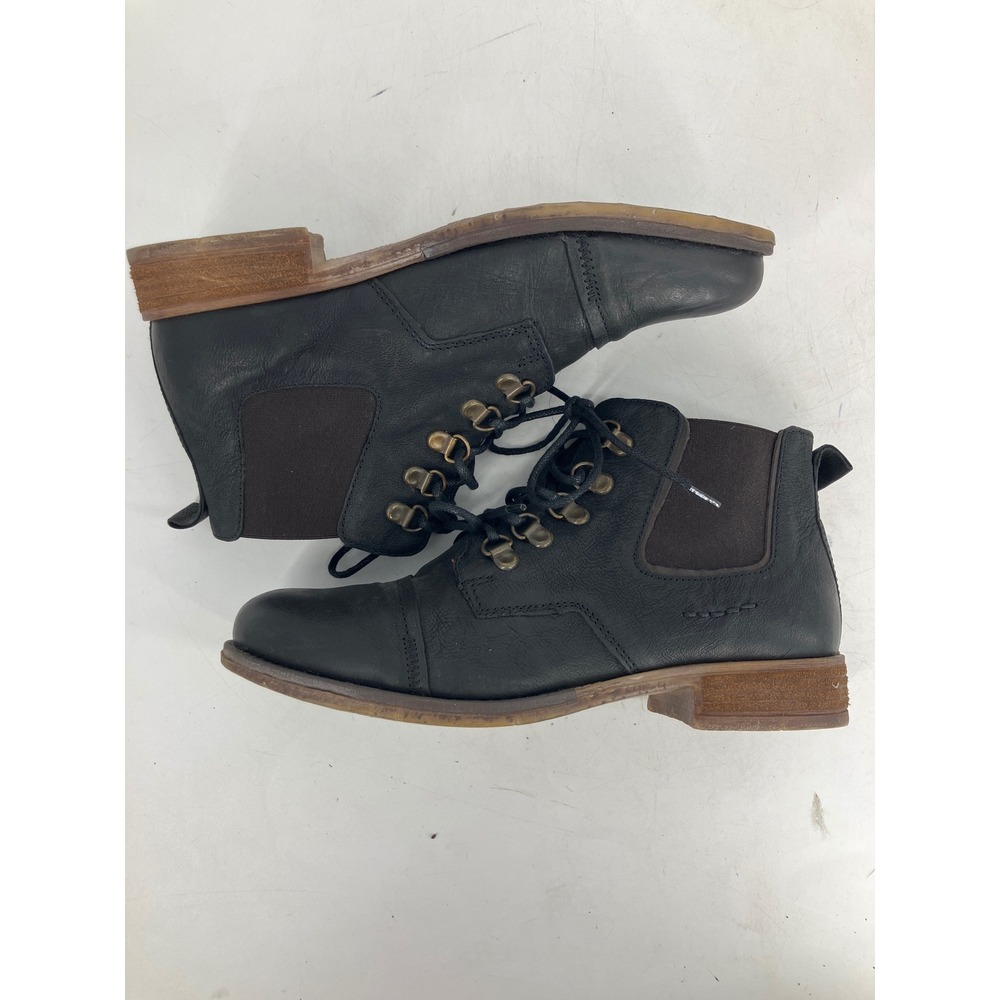 Josef Seibel Sienna 05 Ankle Boots Womens 38 Black Leather Cap Toe Lace Up - Picture 5 of 9